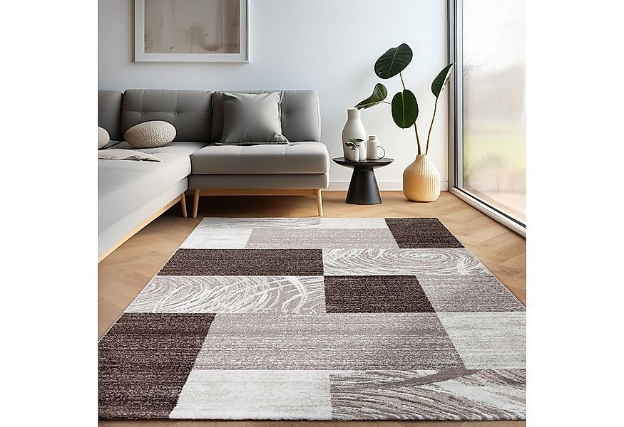 Carpettex Designteppich Abstrakt Kariert Design, Rechteckig, Höhe: 12 mm, M günstig online kaufen