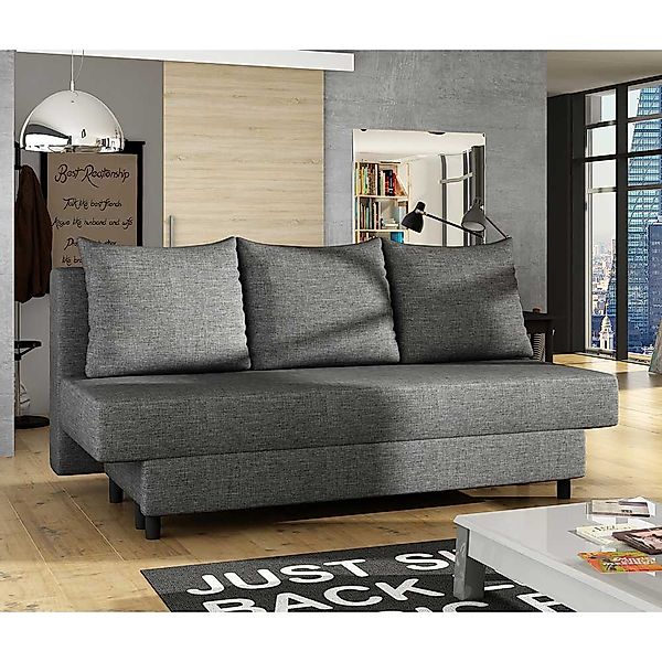 Schlafsofa Schlafcouch in Dunkelgrau 40 cm Sitzhöhe günstig online kaufen