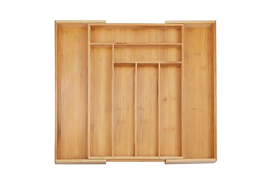 relaxdays Besteckkasten Ausziehbarer Besteckkasten aus Bambus günstig online kaufen