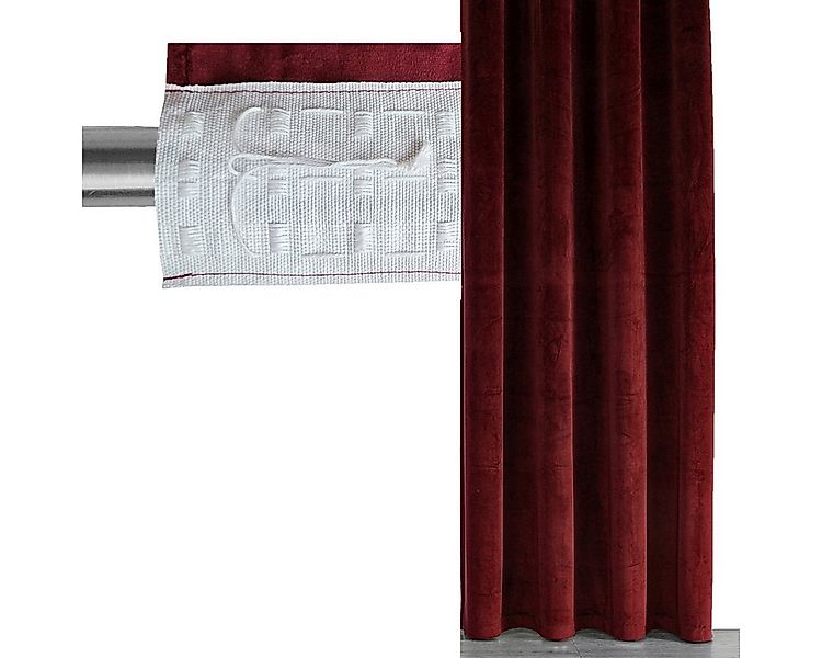 Vorhang SAMT Vorhang Ösen Verdunkelungsvorhang abdunkelnd (1 St), Kräuselba günstig online kaufen