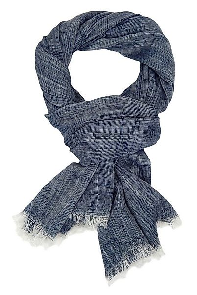 Ella Jonte Modeschal, leichter breiter Schal grau oder blau meliert Leineno günstig online kaufen