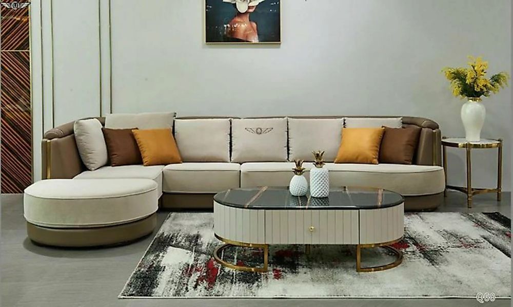 JVmoebel Ecksofa, Ecksofa L Form Couchtisch Sofa Couch Design Polster Texti günstig online kaufen