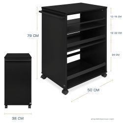 bomoe Regalwagen Bengt, Rollwagen 50x79x38 cm günstig online kaufen