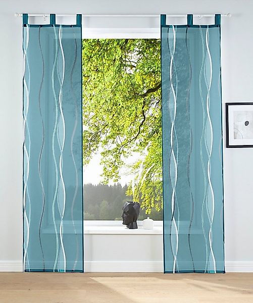 my home Schiebegardine Dimona (2 St), Schlaufen, transparent, Voile, 2er-Se günstig online kaufen