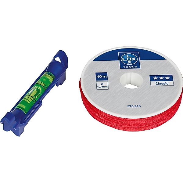 LUX-TOOLS Wasserwaage mit Maurerschnur 40 m x Ø 1 mm günstig online kaufen