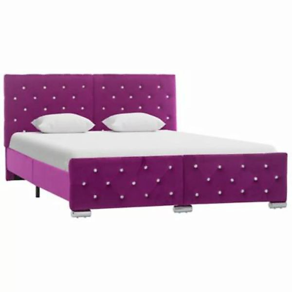 Bettgestell Stoff Schlafzimmerbett Bett lila günstig online kaufen