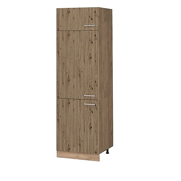 Vicco Kühlumbauschrank R-Line Hochschrank für die Küche Artisan-Eiche/Goldk günstig online kaufen