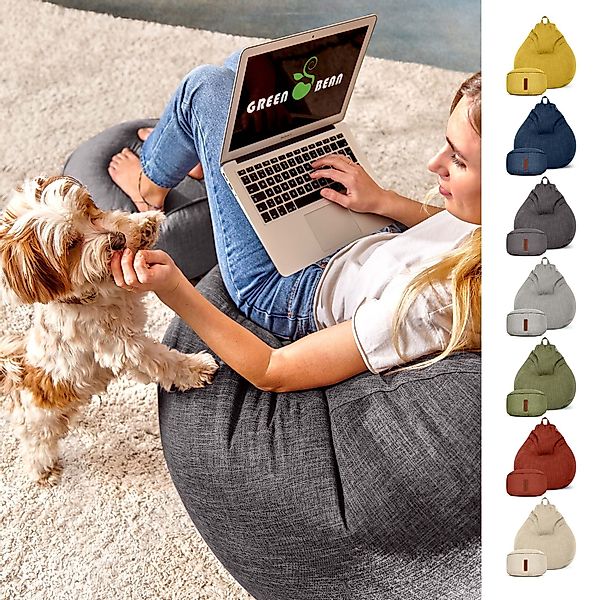 Green Bean Sitzsack Home-Linen (Indoor Riesensitzsack günstig online kaufen