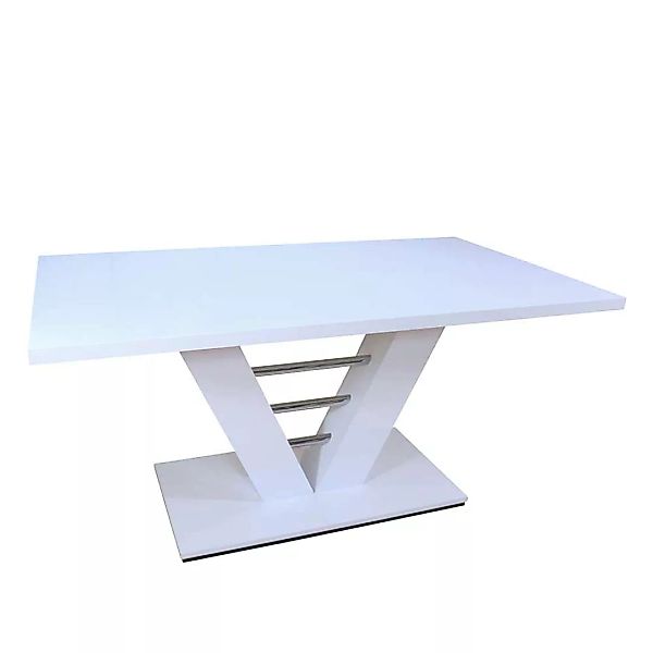 Esszimmertisch mit V-Säule Weiß günstig online kaufen