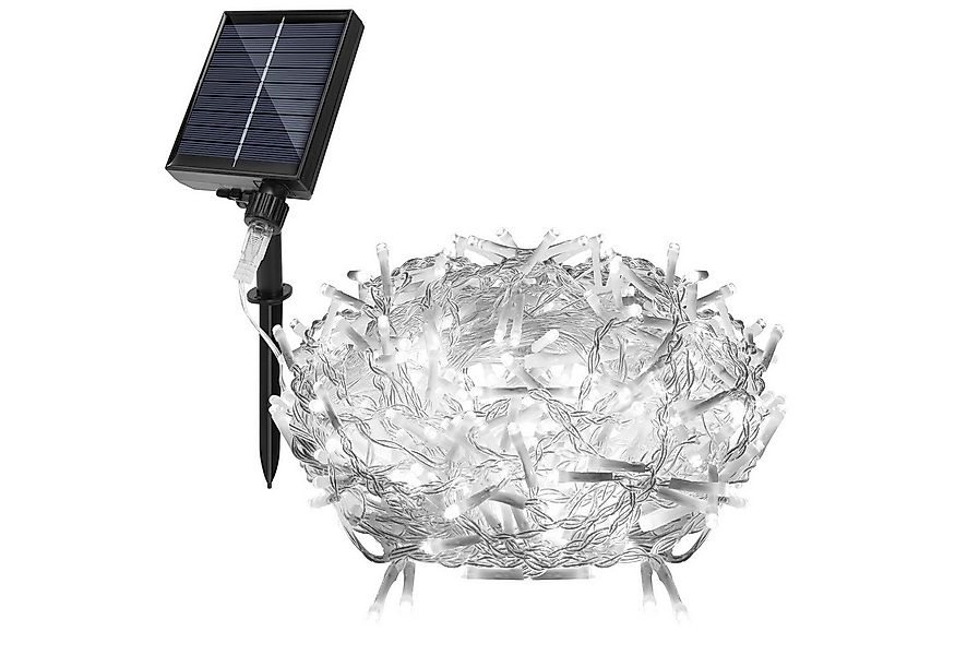 Clanmacy LED-Lichterkette 5M 200LEDs Solar LED Eisregen Lichterkette Außen günstig online kaufen