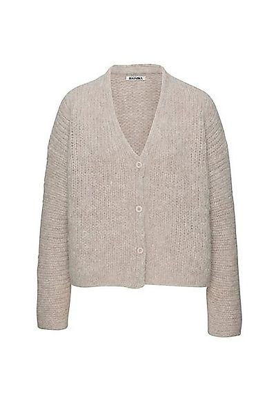 DAINIKA Strickjacke Moderne Damen Alpaka-Wolljacke mit V-Ausschnitt und Kno günstig online kaufen