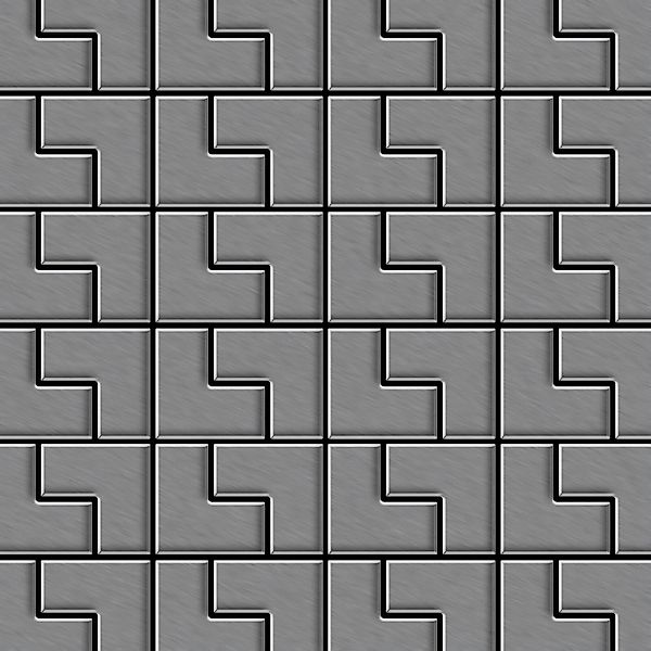 ALLOY Mosaik Fliese Massiv Metall Edelstahl Marine Hochglanz Grau 1,6mm Kin günstig online kaufen