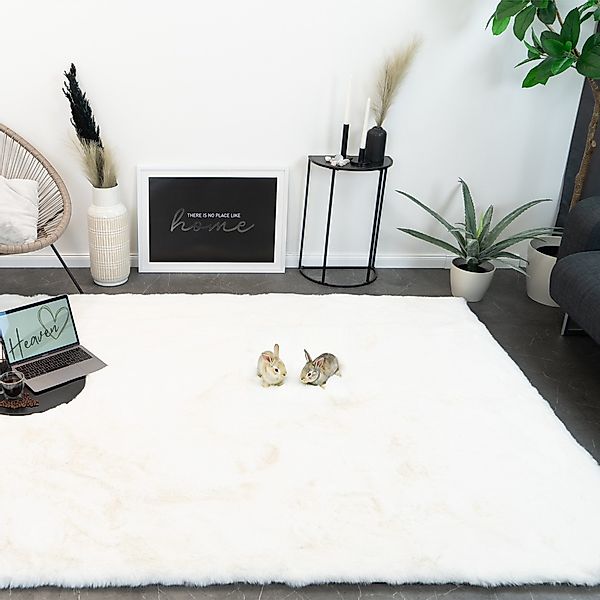 Consilio Concept Fellteppich Teppich Hasenfell Imitat günstig online kaufen