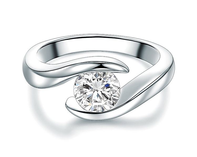 Trilani Silberring silber, mit Zirkonia in Twist-Optik günstig online kaufen