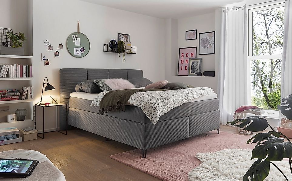 set one by Musterring Boxspringbett Fairfield, mit Metallfuß schwarz, Wende günstig online kaufen