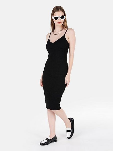 Colins Midikleid Colins Slim Fit Unifarbenes Kurzarmkleid für Damen günstig online kaufen