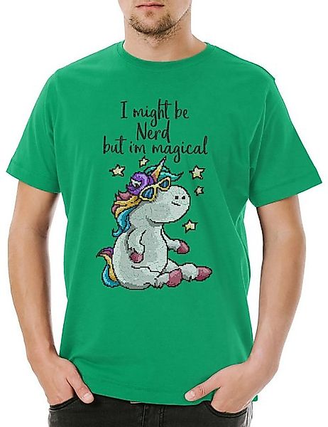 Urban Backwoods Print-Shirt Urban Backwoods Nerd Unicorn Herren T-Shirt Hel günstig online kaufen