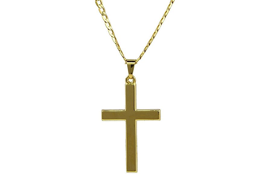 HOPLO Kreuzanhänger Anhänger Kreuz 585 14 Karat Gold mit massiver Goldkette günstig online kaufen
