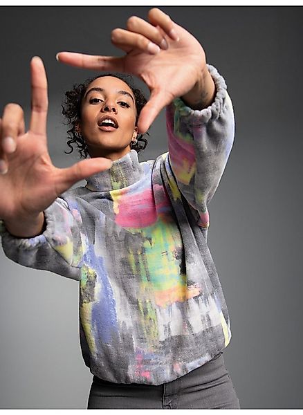 Trigema Fleecepullover TRIGEMA Oversized Fleecepullover mit Stehkragen günstig online kaufen