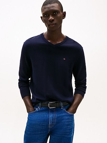 Tommy Hilfiger Strickpullover ESSENTIAL COTTON V NECK mit V-Ausschnitt und günstig online kaufen