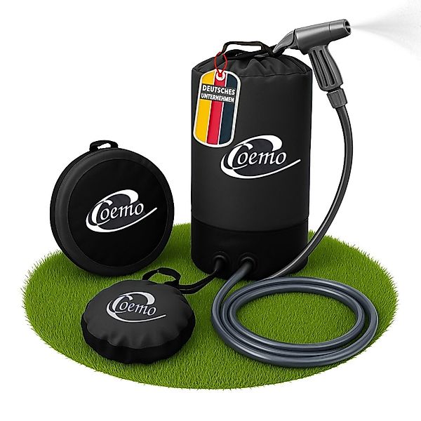 Coemo Gartendusche, Schwarz Solardusche mit Fußpumpe, günstig online kaufen