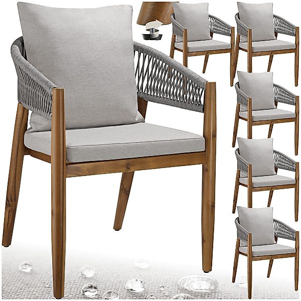 tectake Gartenstuhl Manacor (Set, 6 St), günstig online kaufen
