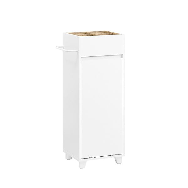 SoBuy Wäscheschrank mit Ausklappbarem Wäschesack Wäschesammler Weiß BZR159- günstig online kaufen