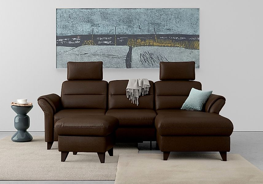 sit&more Ecksofa "Mellum L-Form", Federkern, wahlweise mit Bettfunktion, Be günstig online kaufen
