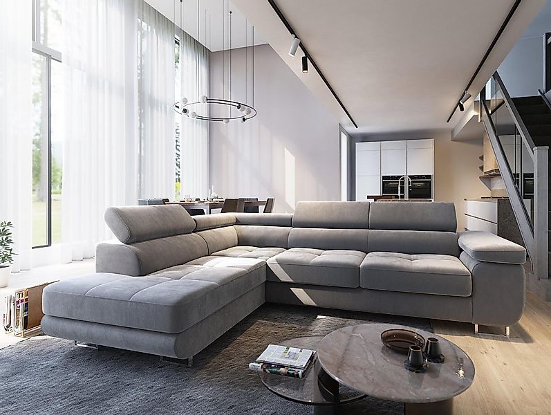 Masseno Ecksofa SELVA mit Schlaffunktion L-Form, Sofa mit Bettkasten günstig online kaufen