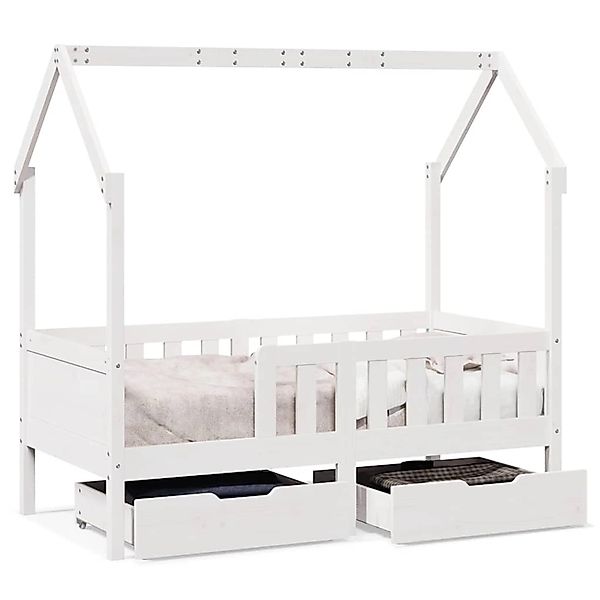vidaXL Kinderbett mit Schubladen 80x170 cm Massivholz Kiefer 3302042 günstig online kaufen