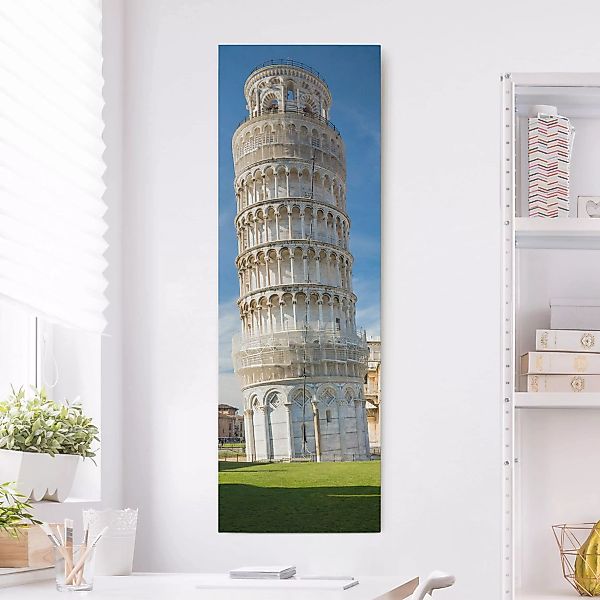 Leinwandbild Architektur & Skyline - Hochformat Der schiefe Turm von Pisa günstig online kaufen