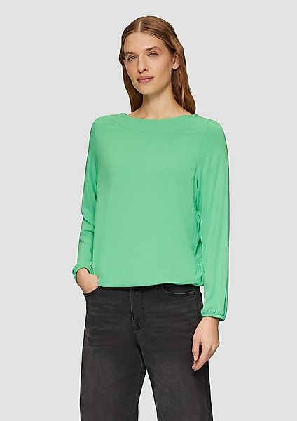 s.Oliver Langarmshirt T-Shirt O-Shape-Shirt aus Viskosemix günstig online kaufen
