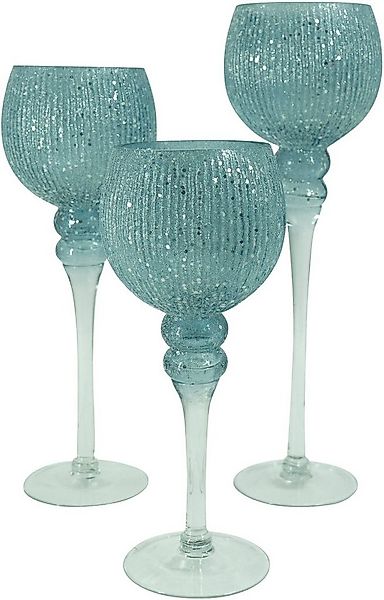 NOOR LIVING Kerzenhalter Florenz, Weihnachtsdeko (Set, 3 St), aus Glas günstig online kaufen