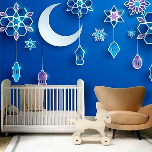artgeist Fototapete Arabic Lantern (Blue) mehrfarbig Gr. 150 x 105 günstig online kaufen
