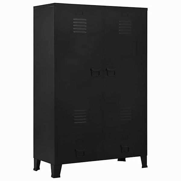 vidaXL Spind Kleiderschrank Spind Industriell Schwarz 9040140 cm Stahl günstig online kaufen