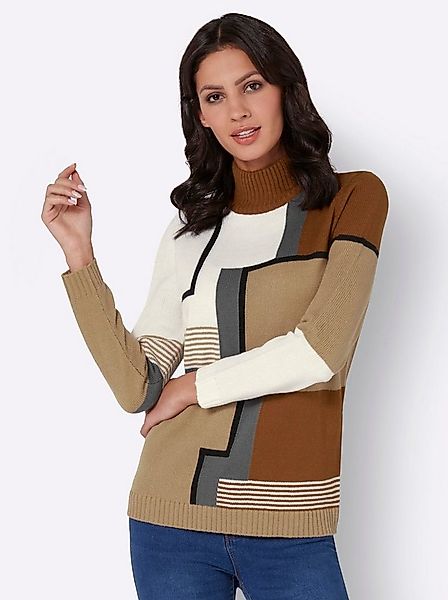 Sieh an! Strickpullover Stehkragenpullover . günstig online kaufen