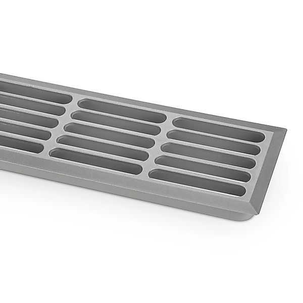 SOTECH Lüftungsgitter Schlitzlochung 476 mm inkl. Befestigungsclips Silber günstig online kaufen