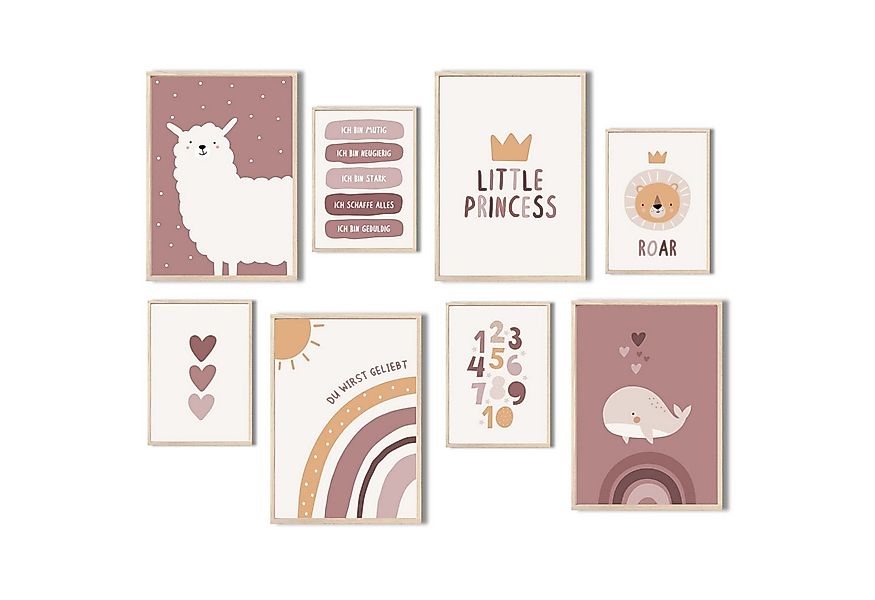 MeinBaby123® Poster Bilder Kinderzimmer, Poster Kinderzimmer Deko, Süße Tie günstig online kaufen