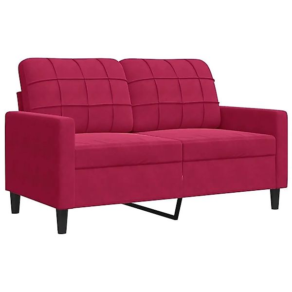 vidaXL 2-Sitzer-Sofa Weinrot 120 cm Samt 4007618 günstig online kaufen