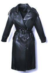 Be Noble Lederimitatmantel Mailand Langer Trenchcoat günstig online kaufen