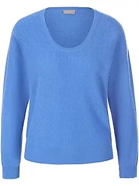 Rundhals-Pullover aus Seide und Kaschmir include blau günstig online kaufen