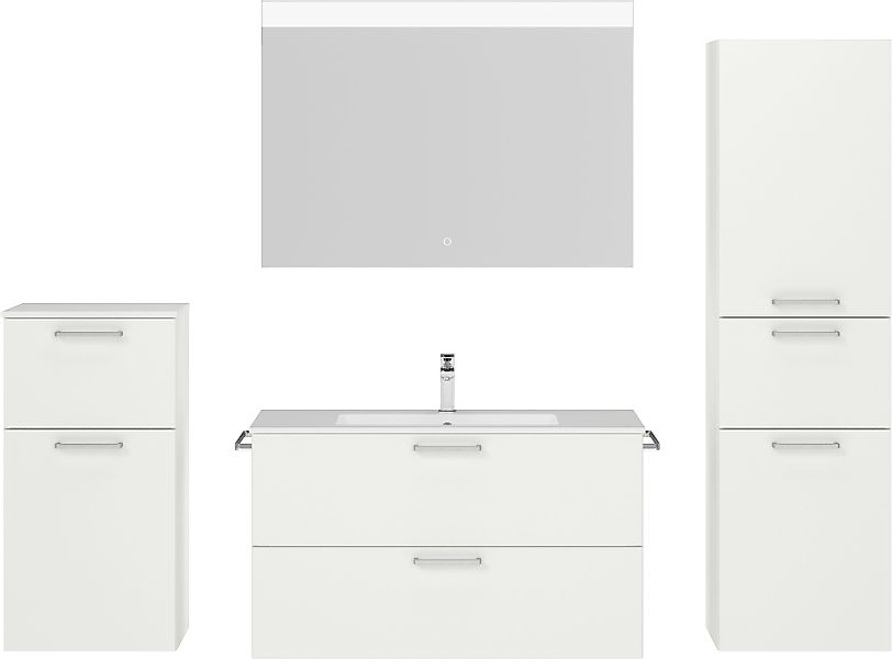 nobilia® Badmöbel-Set »Tolvina«, (4 St., vormontiert, mit Soft-Close), inkl günstig online kaufen