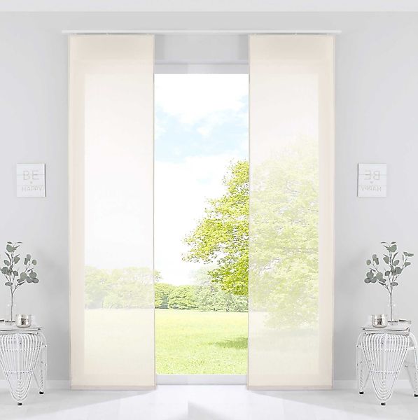 Gardinenbox Schiebegardine (2 St), Paneelwagen, halbtransparent, Flächenvor günstig online kaufen