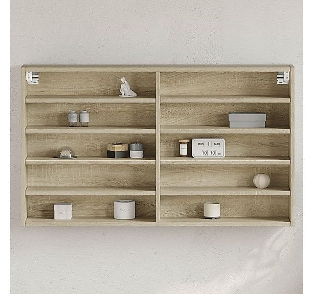 vidaXL Schrankmodule Vitrinenschrank Sonoma-Eiche 100x15x58 cm Holzwerkstof günstig online kaufen