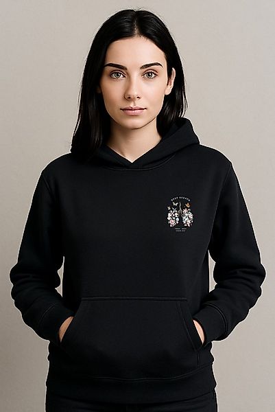Banco Kapuzensweatshirt Damen "Deep Breath" Blumen & Schmetterlinge - Kapuz günstig online kaufen