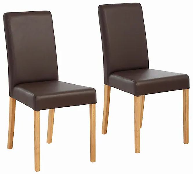 Home affaire 4-Fußstuhl »Bologna«, (Set), 2 St., Kunstleder, Gestell aus Ma günstig online kaufen