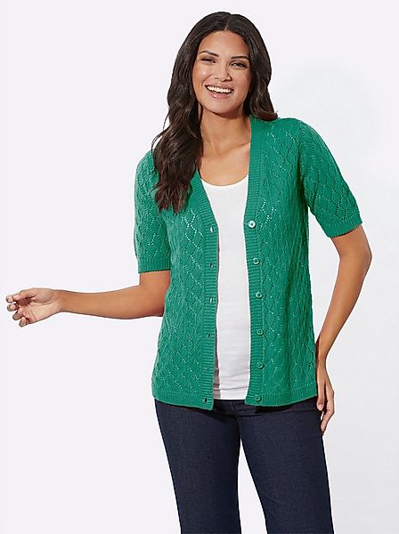 Sieh an! Strickjacke Strickjacke Langarm Ajour günstig online kaufen