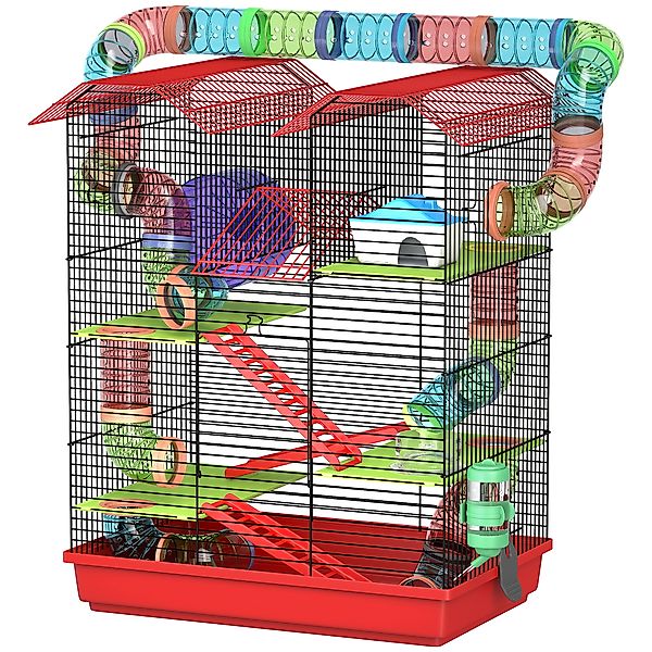 PawHut Käfig für Hamster Mäuse Kleintiere Nager mit Tunnel Futternapf Laufr günstig online kaufen