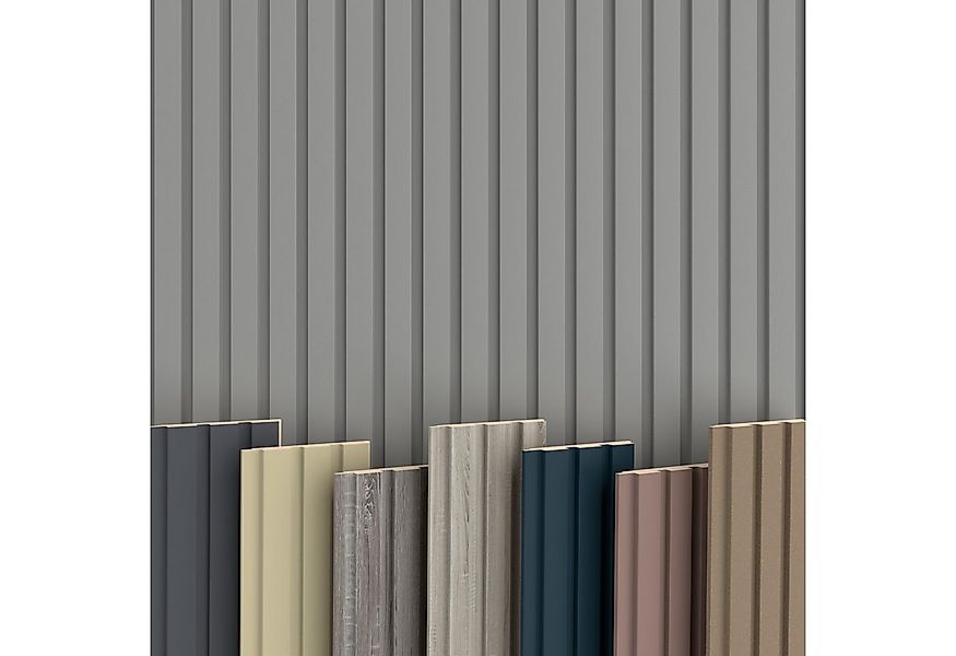 Hexim Wanddekoobjekt Beats De Luxe Sandgrey (Beats Lamellen 2,75m MDF Lamel günstig online kaufen