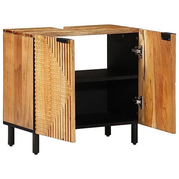 vidaXL Badezimmerspiegelschrank Waschbeckenunterschrank 62x33x58 cm Massivh günstig online kaufen